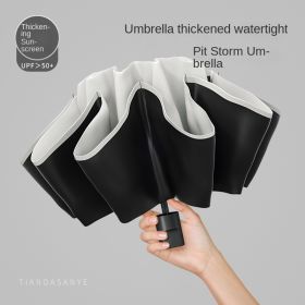 Full-automatic Exlarge Umbrella Business Simple Umbrella Folding Umbrella Advanced Sunshade and Rain Dual-purpose Sunscreen Sun Umbrella (Color: [Manual] Cloud White-[8 Umbrella Black Glue]])